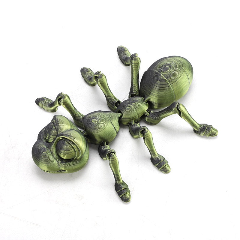 3D printed flexible joint ant toy display item for street vendors, children's toys, small gifts