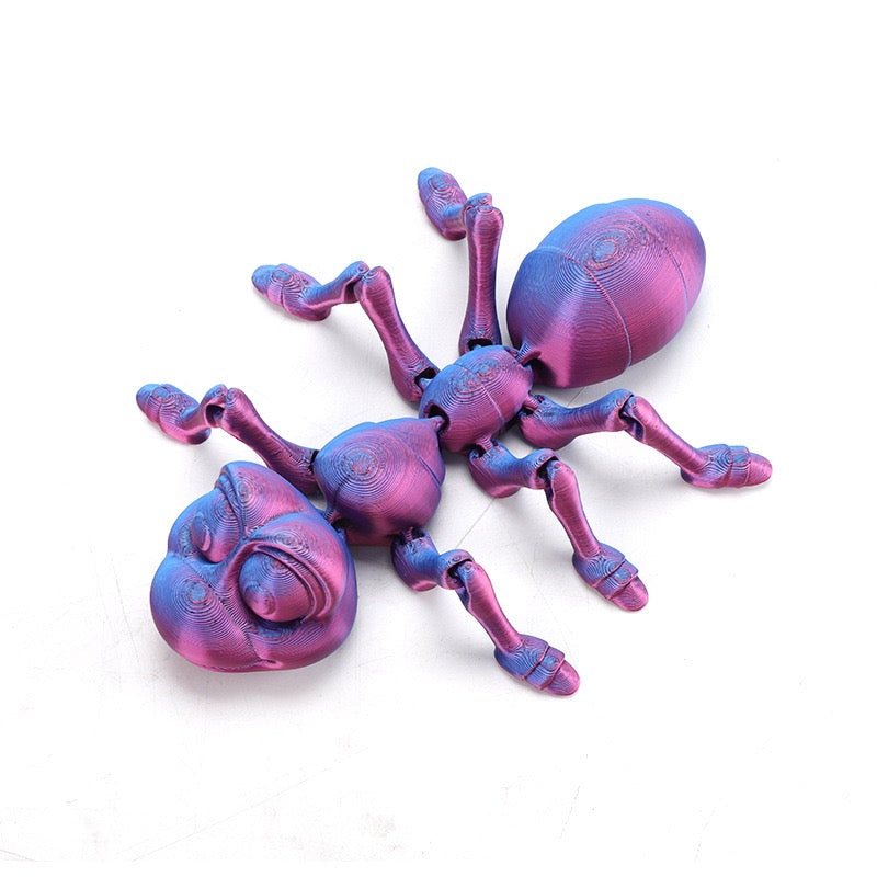 3D printed flexible joint ant toy display item for street vendors, children's toys, small gifts