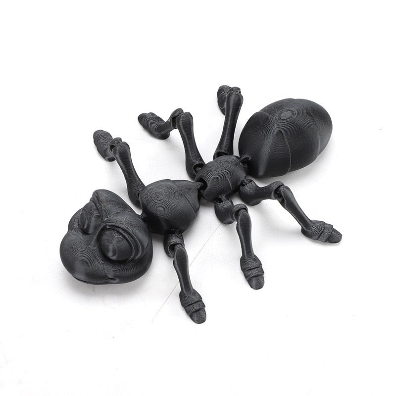 3D printed flexible joint ant toy display item for street vendors, children's toys, small gifts