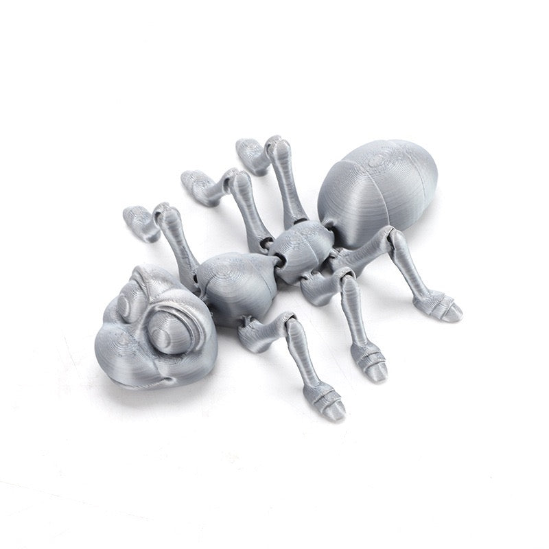 3D printed flexible joint ant toy display item for street vendors, children's toys, small gifts