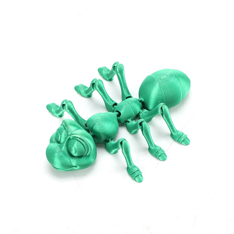 3D printed flexible joint ant toy display item for street vendors, children's toys, small gifts