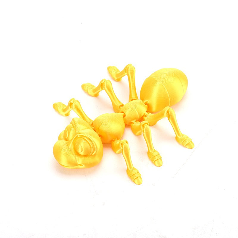 3D printed flexible joint ant toy display item for street vendors, children's toys, small gifts