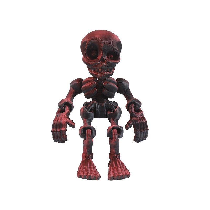 3D printed toy jointed human body skeleton decorative small figurine for Halloween skeleton doll manufacturer wholesale