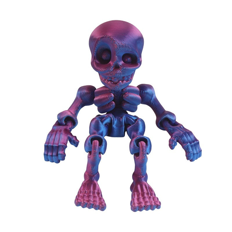 3D printed toy jointed human body skeleton decorative small figurine for Halloween skeleton doll manufacturer wholesale