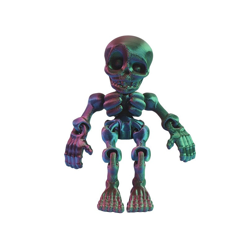3D printed toy jointed human body skeleton decorative small figurine for Halloween skeleton doll manufacturer wholesale