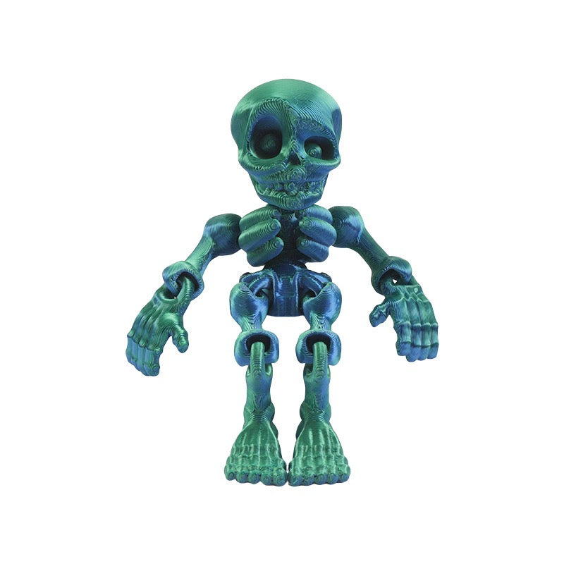 3D printed toy jointed human body skeleton decorative small figurine for Halloween skeleton doll manufacturer wholesale