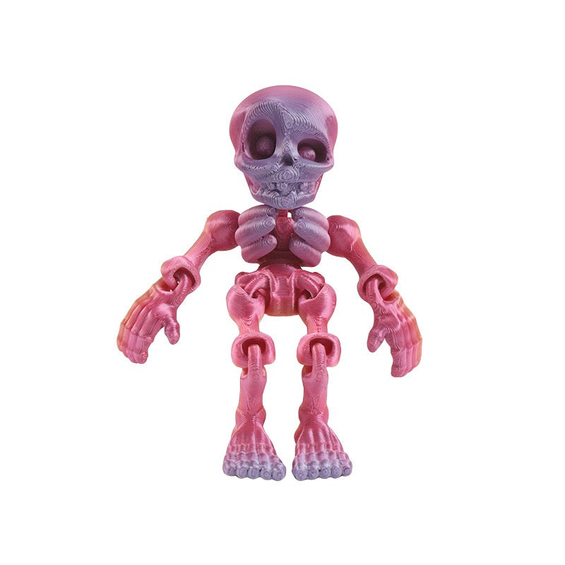 3D printed toy jointed human body skeleton decorative small figurine for Halloween skeleton doll manufacturer wholesale