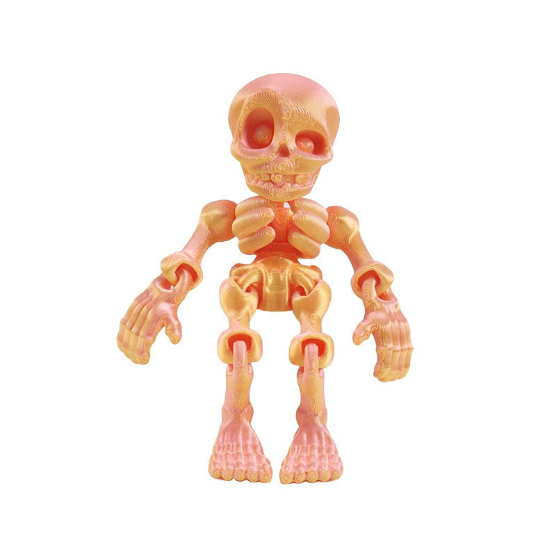 3D printed toy jointed human body skeleton decorative small figurine for Halloween skeleton doll manufacturer wholesale