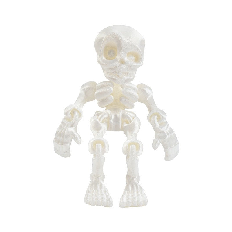 3D printed toy jointed human body skeleton decorative small figurine for Halloween skeleton doll manufacturer wholesale