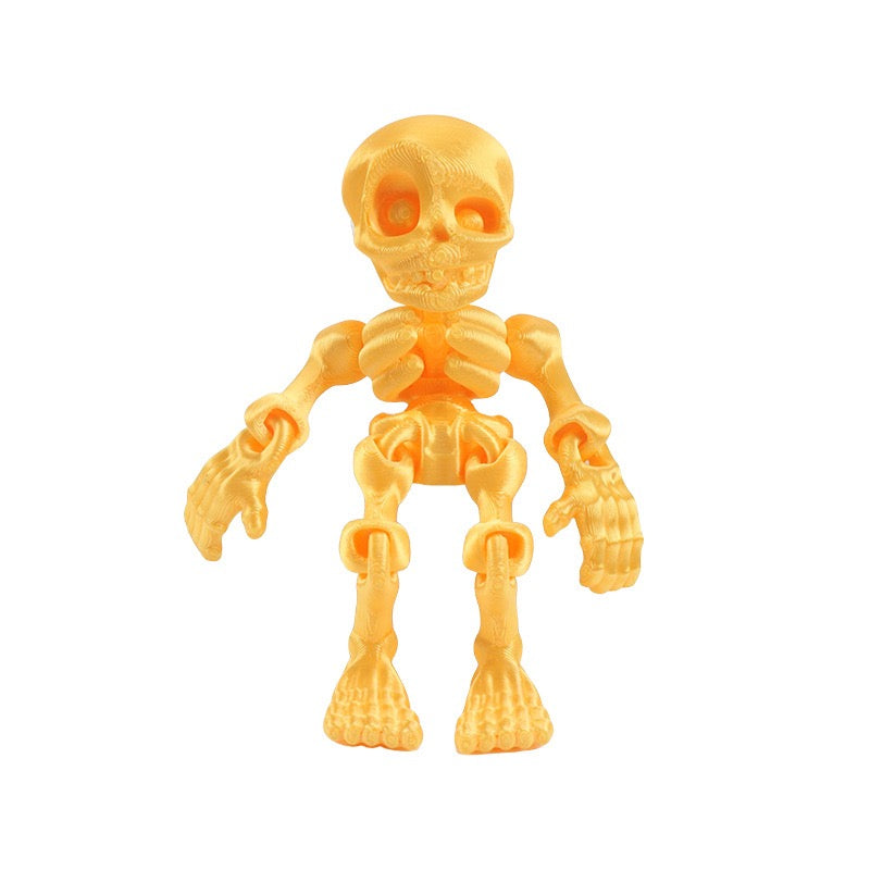 3D printed toy jointed human body skeleton decorative small figurine for Halloween skeleton doll manufacturer wholesale