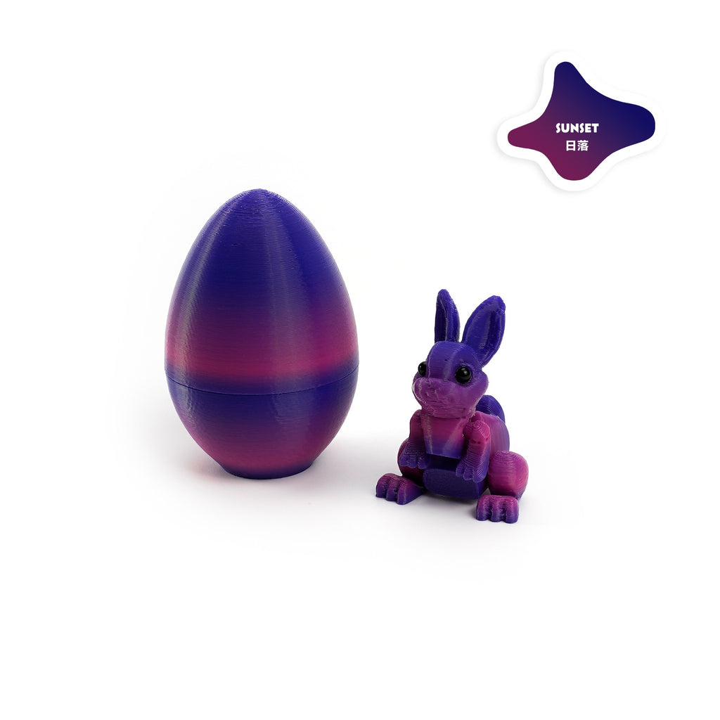 3D printed rabbit egg set - Easter cross-border best-selling craft display item, children's gift