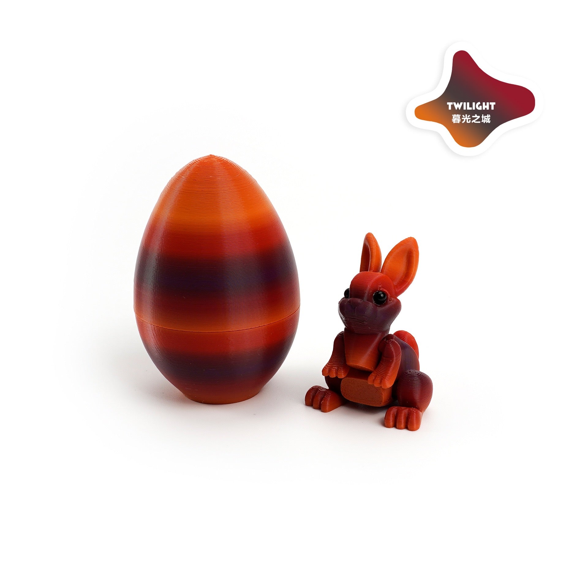 3D printed rabbit egg set - Easter cross-border best-selling craft display item, children's gift