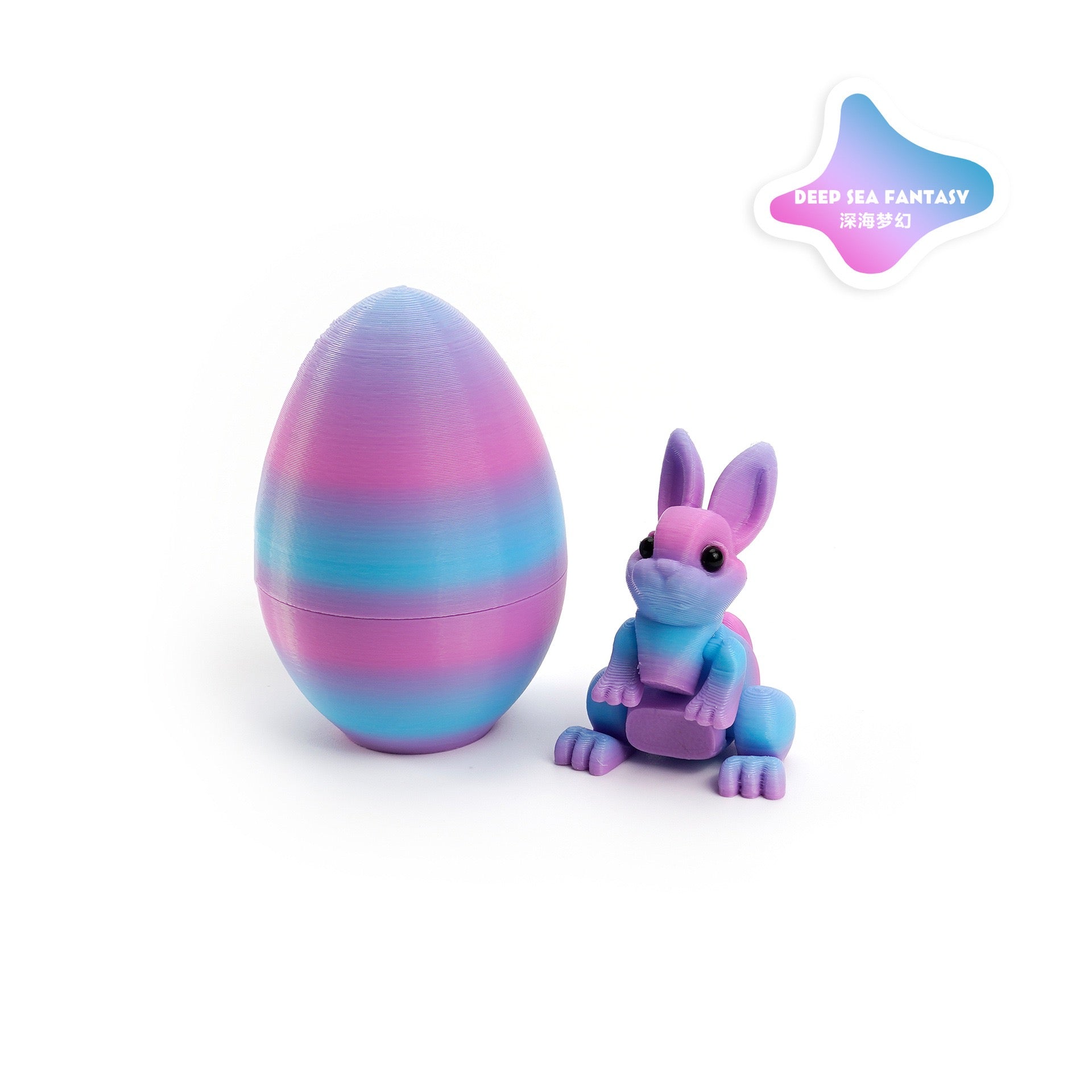 3D printed rabbit egg set - Easter cross-border best-selling craft display item, children's gift