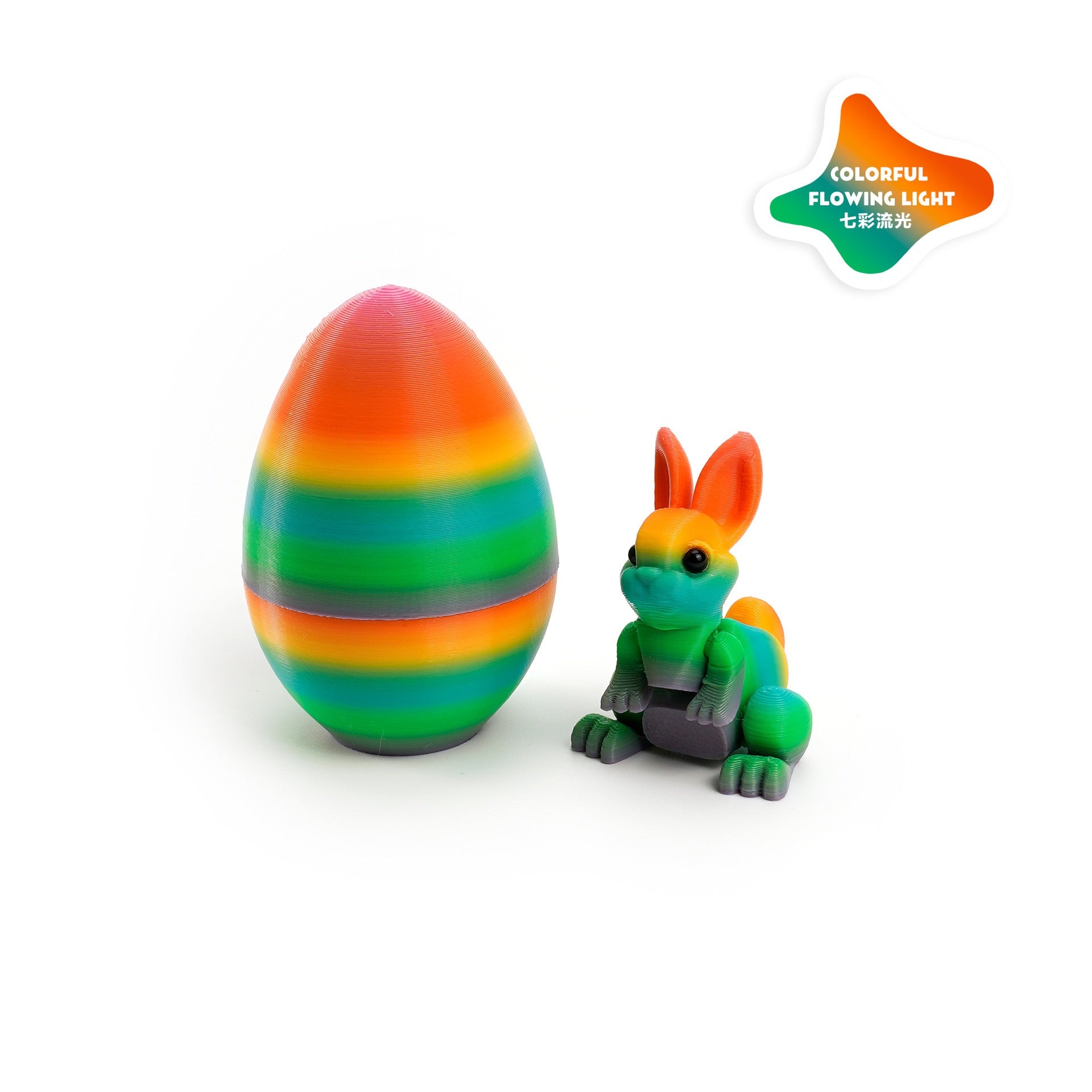 3D printed rabbit egg set - Easter cross-border best-selling craft display item, children's gift