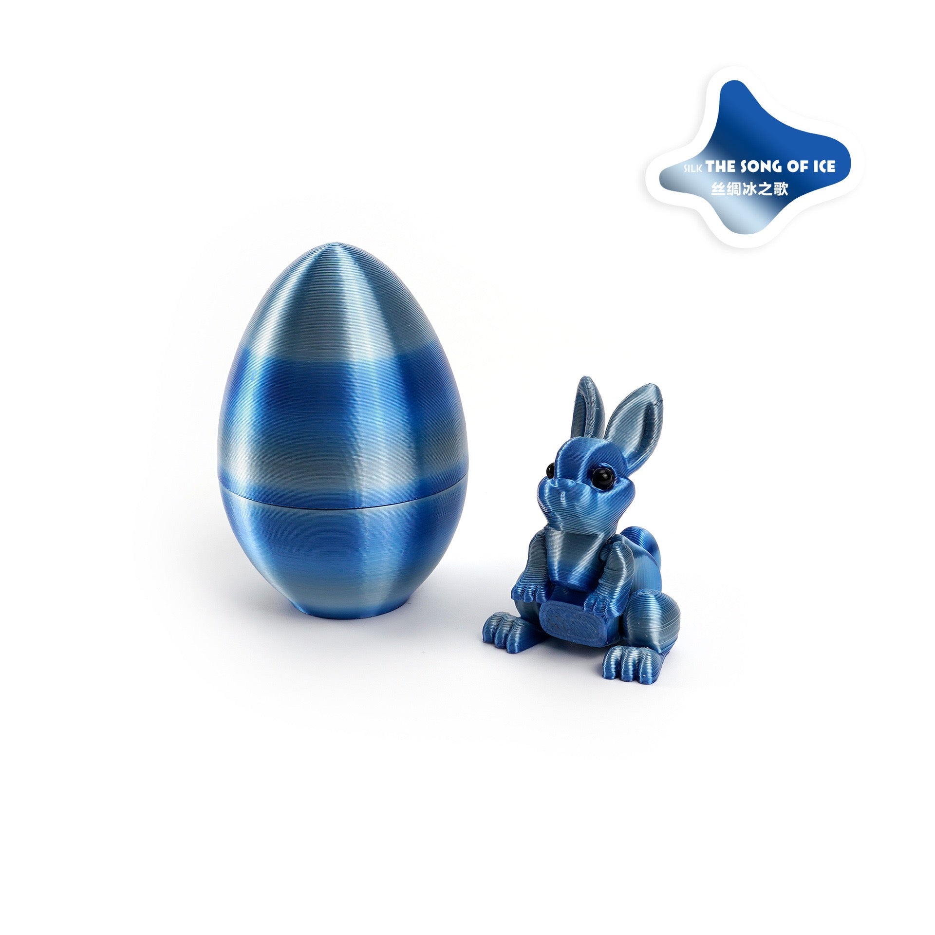 3D printed rabbit egg set - Easter cross-border best-selling craft display item, children's gift