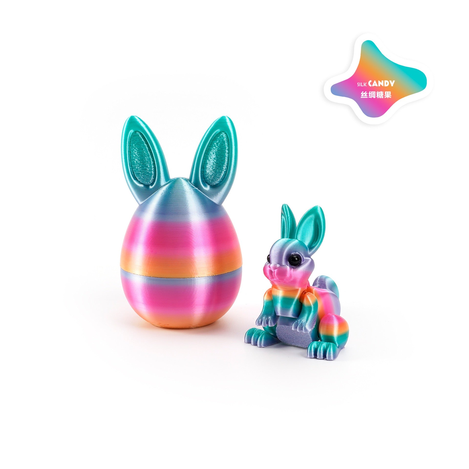 3D printed rabbit egg set - Easter cross-border best-selling craft display item, children's gift