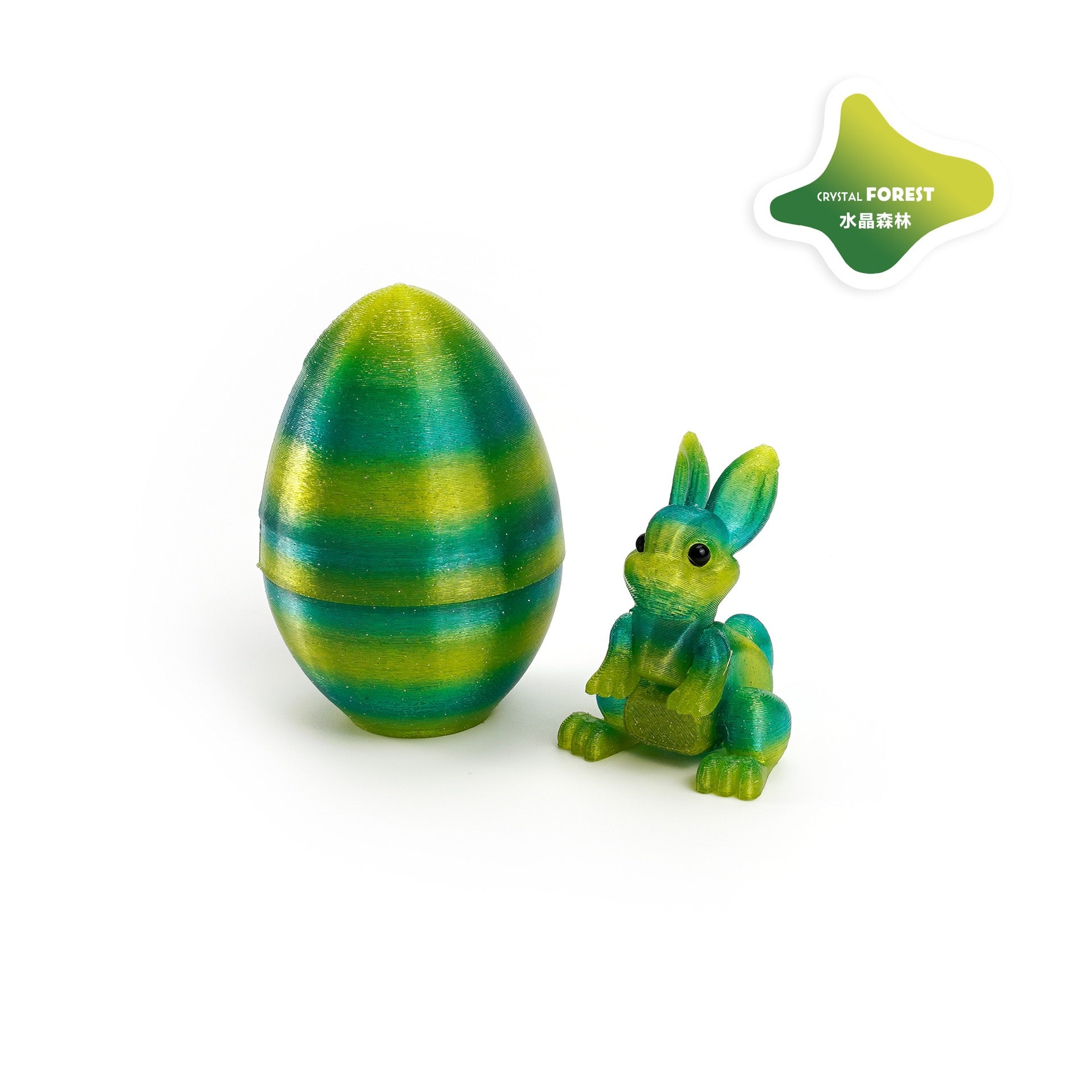 3D printed rabbit egg set - Easter cross-border best-selling craft display item, children's gift
