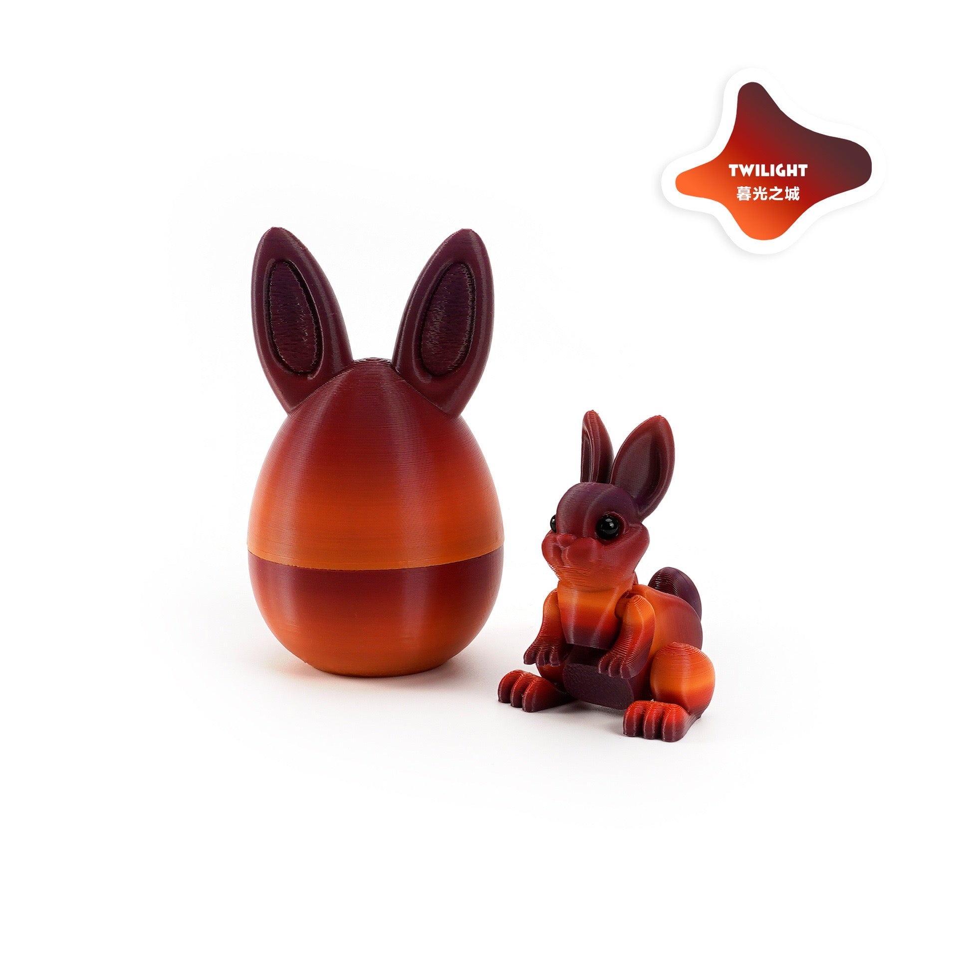 3D printed rabbit egg set - Easter cross-border best-selling craft display item, children's gift