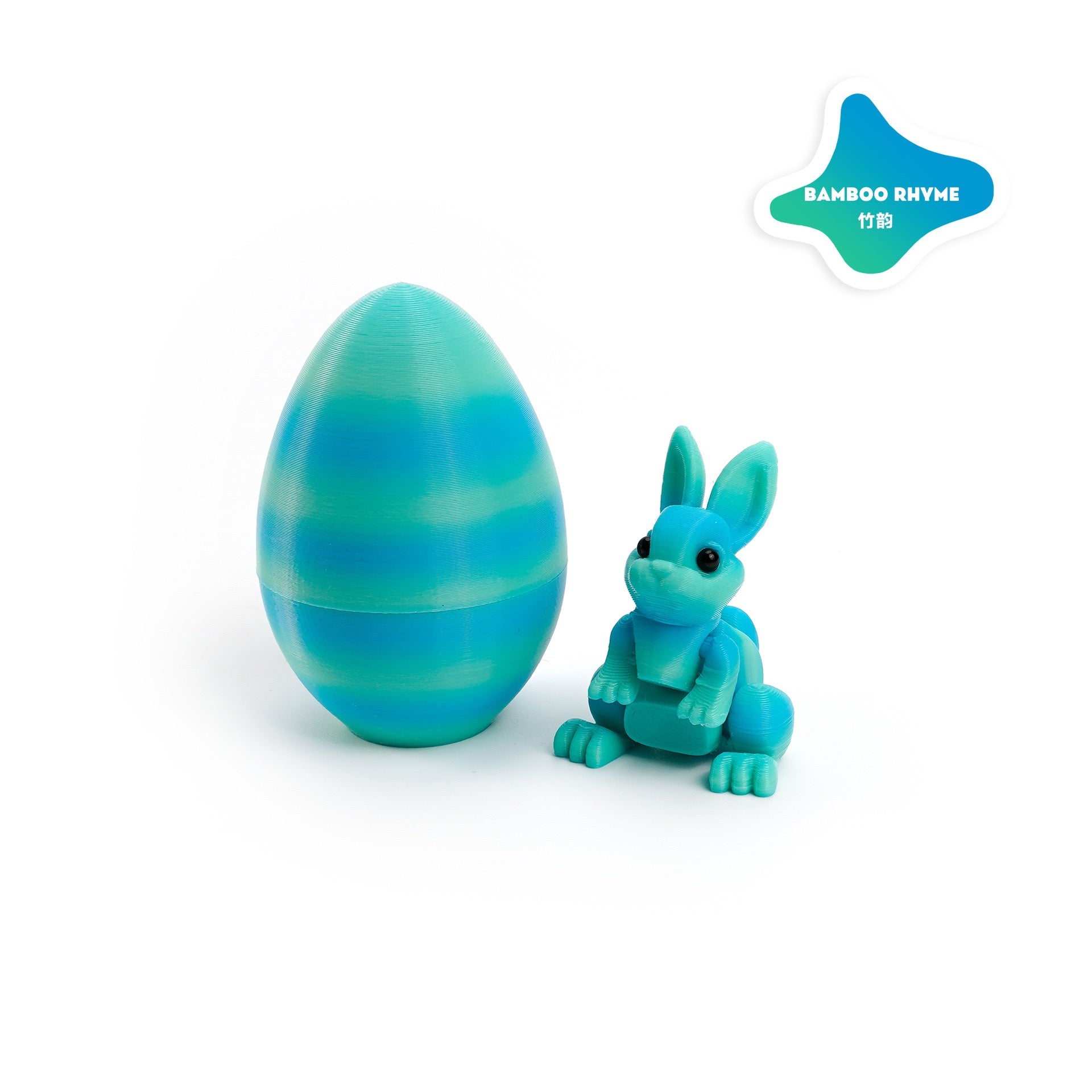 3D printed rabbit egg set - Easter cross-border best-selling craft display item, children's gift