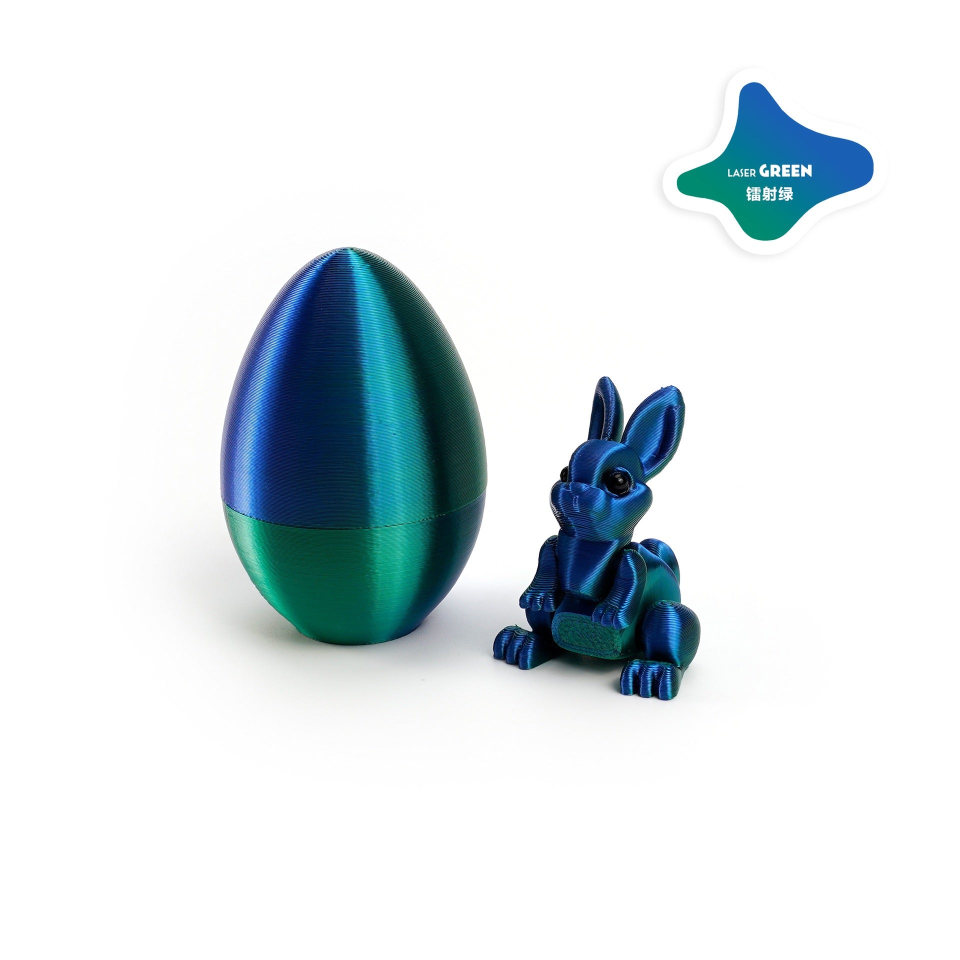3D printed rabbit egg set - Easter cross-border best-selling craft display item, children's gift