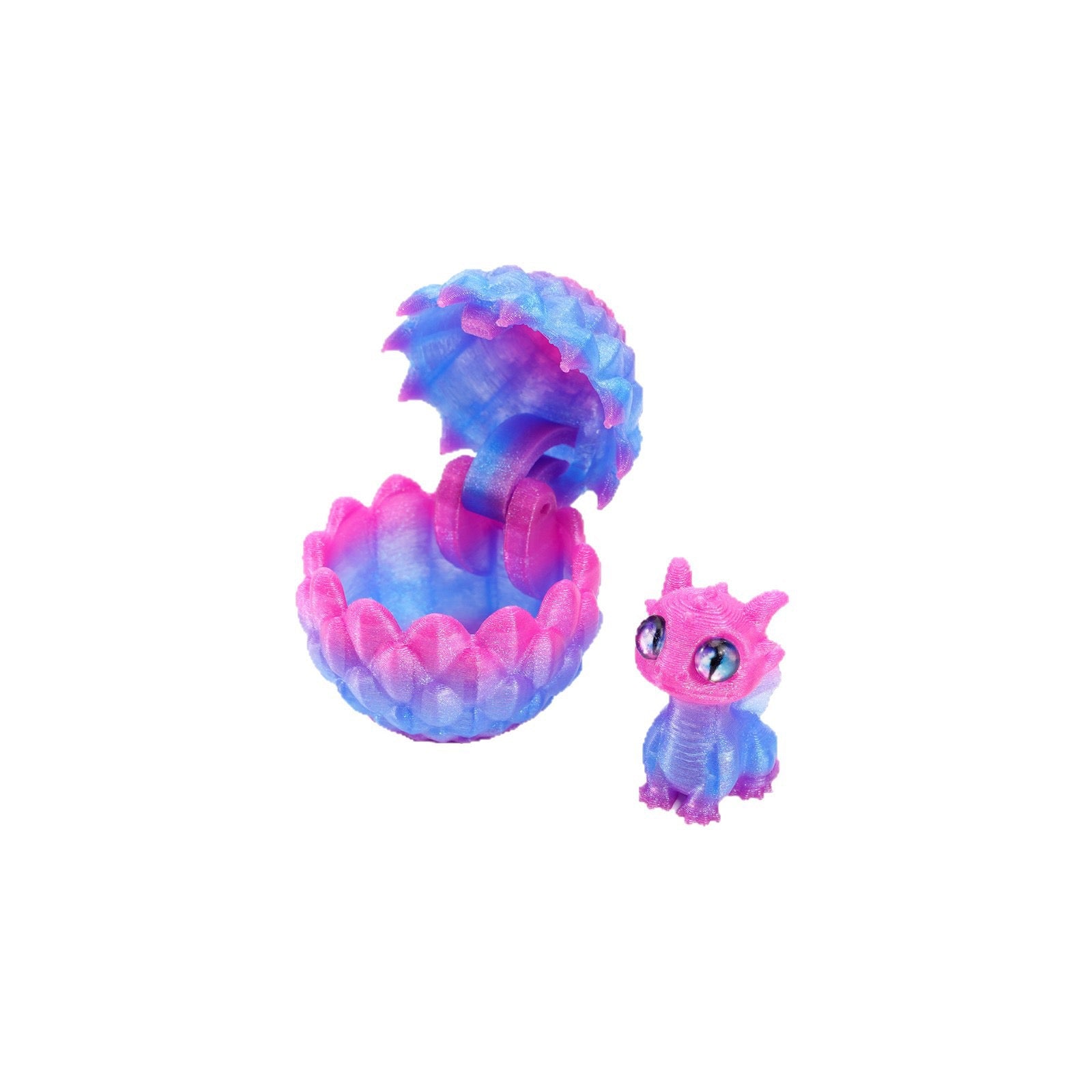 3D printed openable dragon egg set, cute pet dragon figurine, DIY gift, colorful decorative creative trendy toy