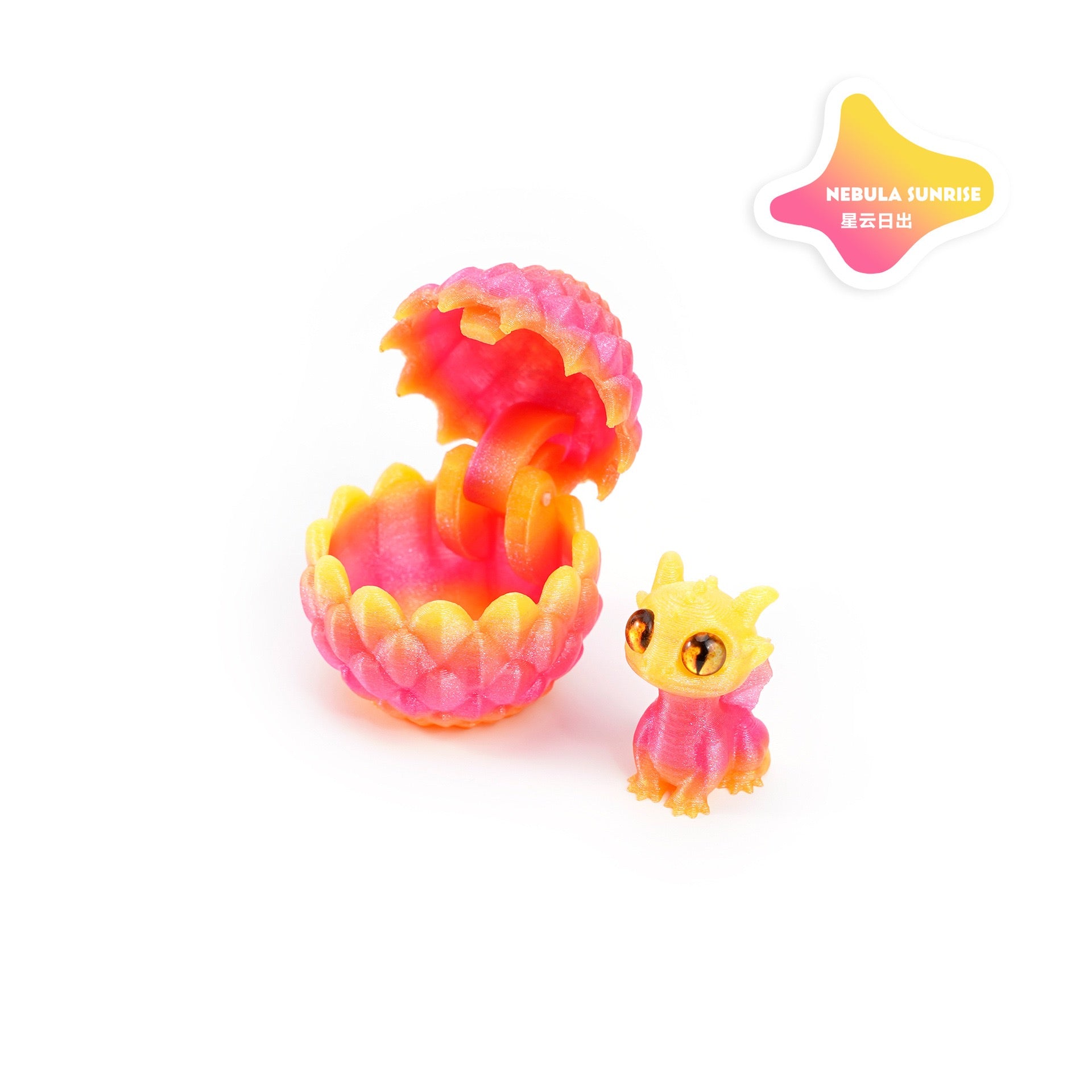 3D printed openable dragon egg set, cute pet dragon figurine, DIY gift, colorful decorative creative trendy toy