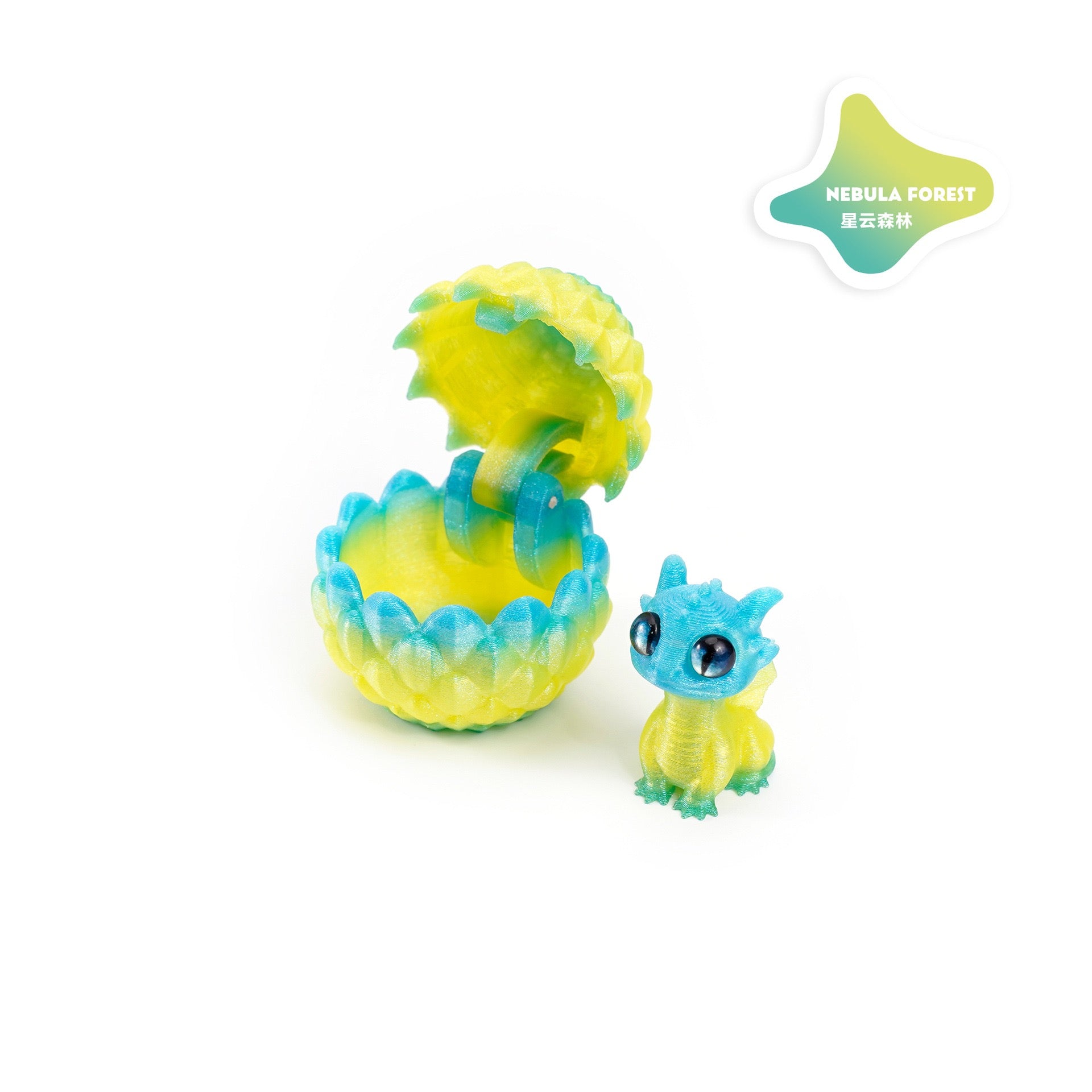 3D printed openable dragon egg set, cute pet dragon figurine, DIY gift, colorful decorative creative trendy toy