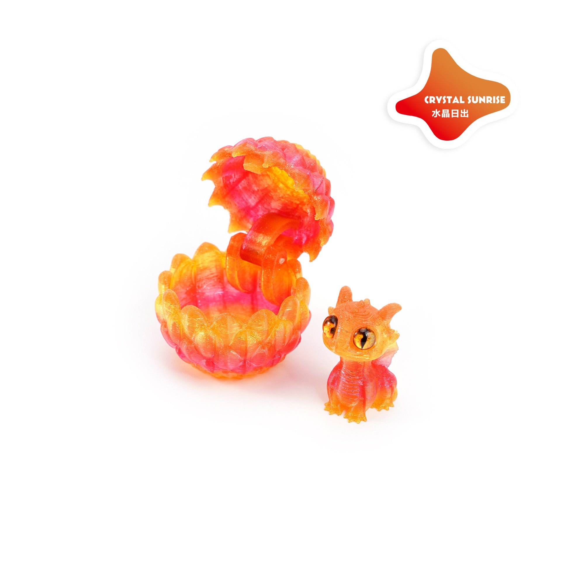 3D printed openable dragon egg set, cute pet dragon figurine, DIY gift, colorful decorative creative trendy toy