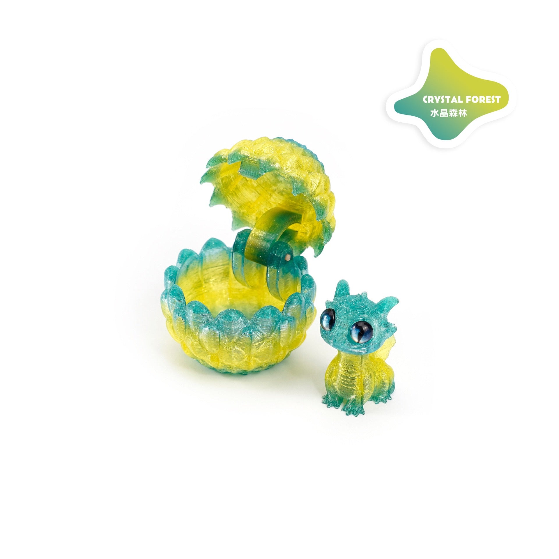 3D printed openable dragon egg set, cute pet dragon figurine, DIY gift, colorful decorative creative trendy toy