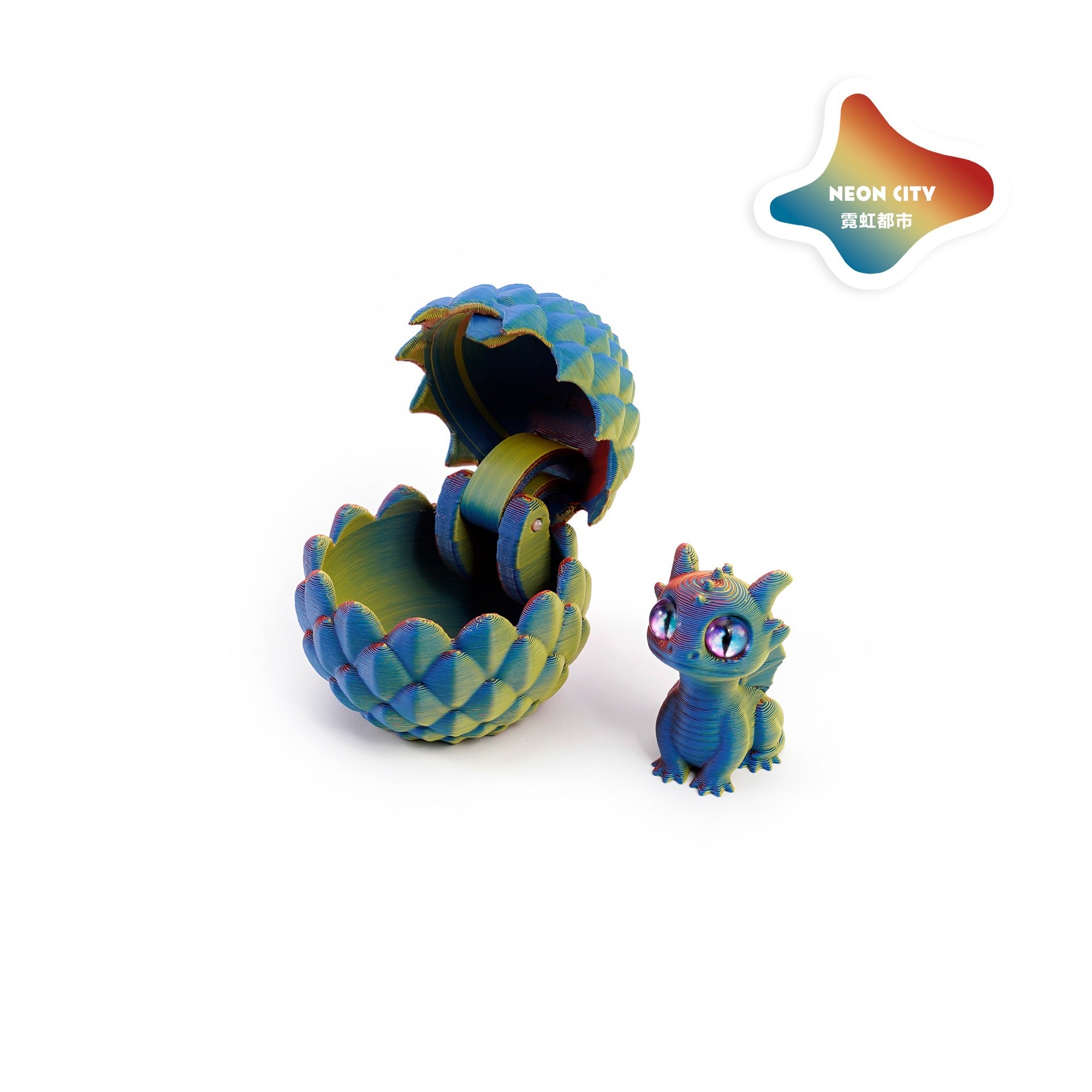 3D printed openable dragon egg set, cute pet dragon figurine, DIY gift, colorful decorative creative trendy toy