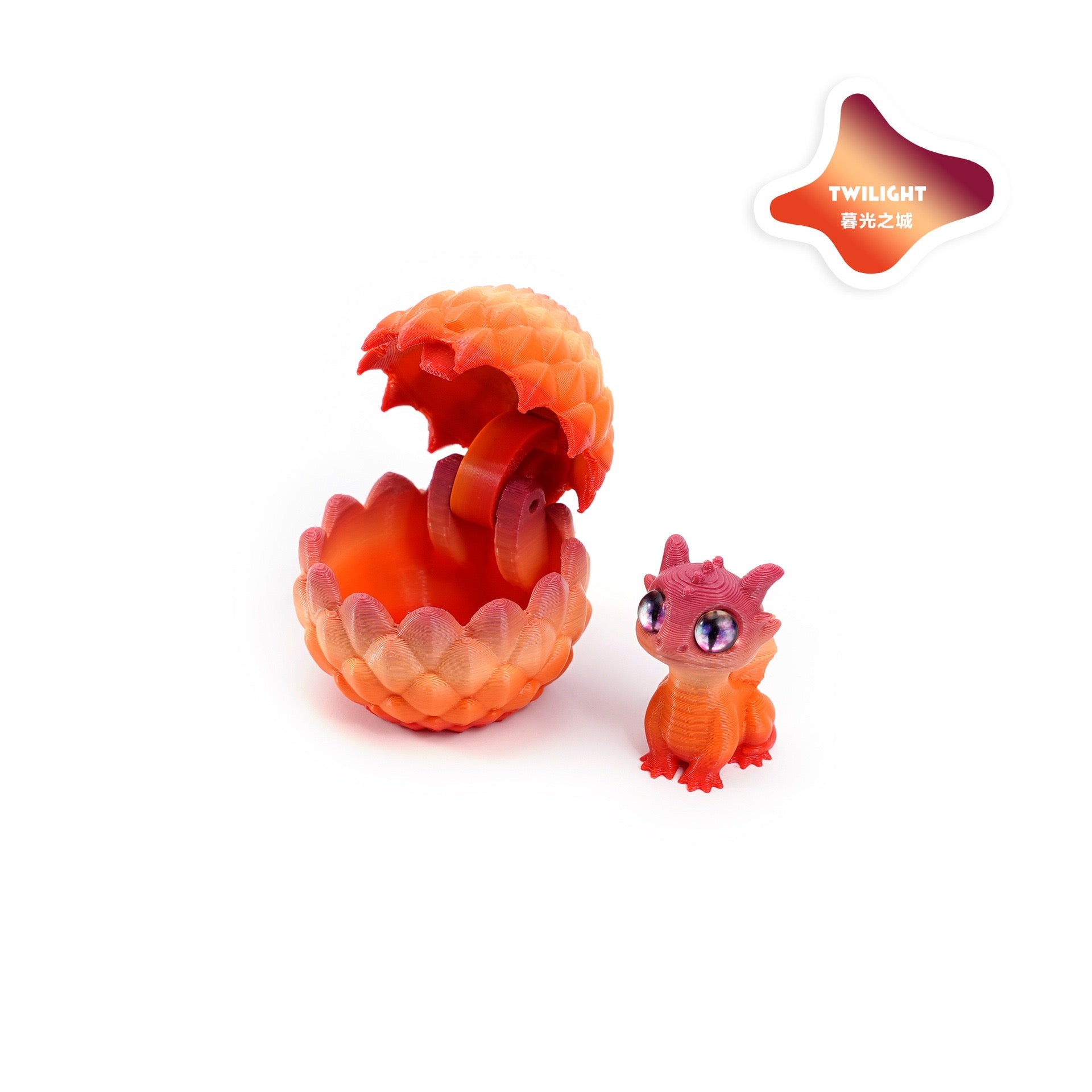 3D printed openable dragon egg set, cute pet dragon figurine, DIY gift, colorful decorative creative trendy toy