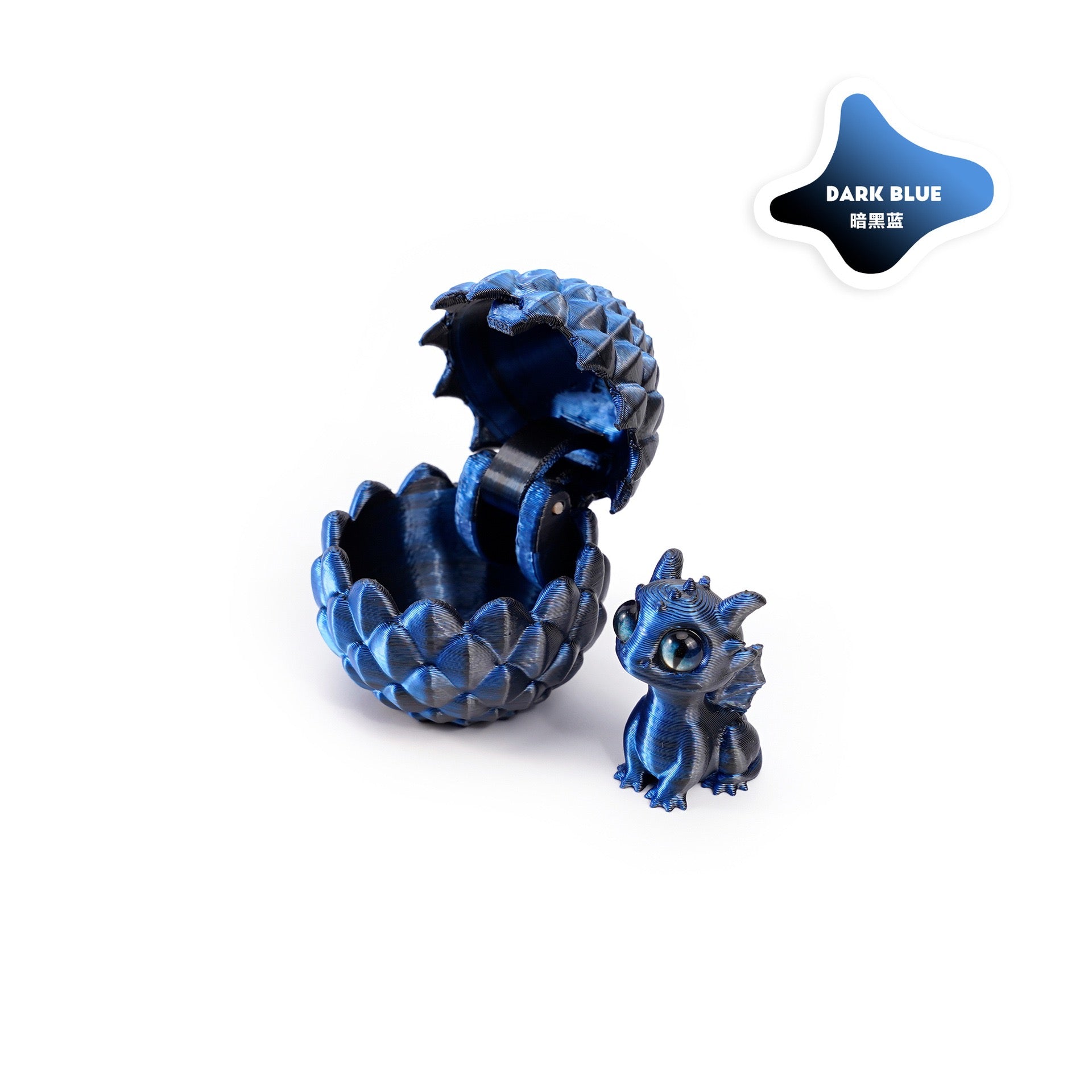 3D printed openable dragon egg set, cute pet dragon figurine, DIY gift, colorful decorative creative trendy toy
