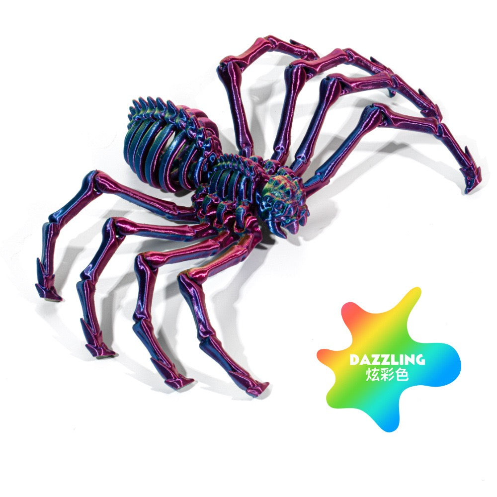 3D printed Amazon movable elastic spider simulation toy with retractable joints and movable one-piece model