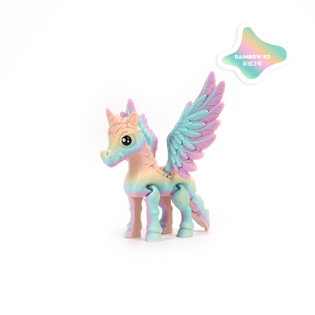 3D printed angel unicorn cross-border best-selling decorative item gift transforming trendy toy cute animal collectible