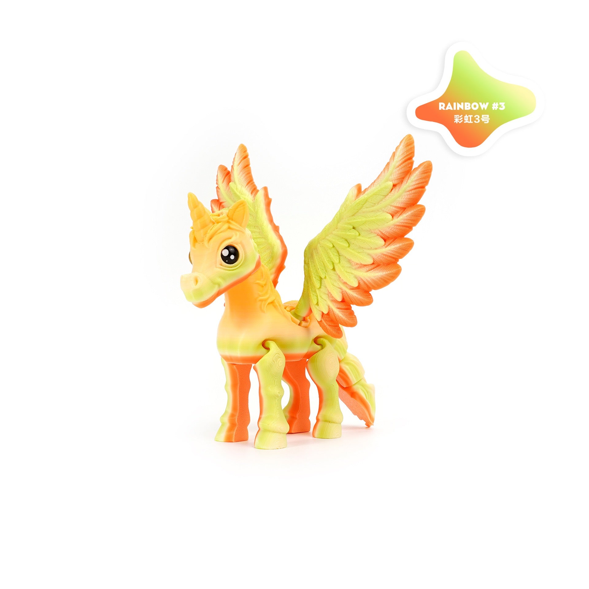 3D printed angel unicorn cross-border best-selling decorative item gift transforming trendy toy cute animal collectible