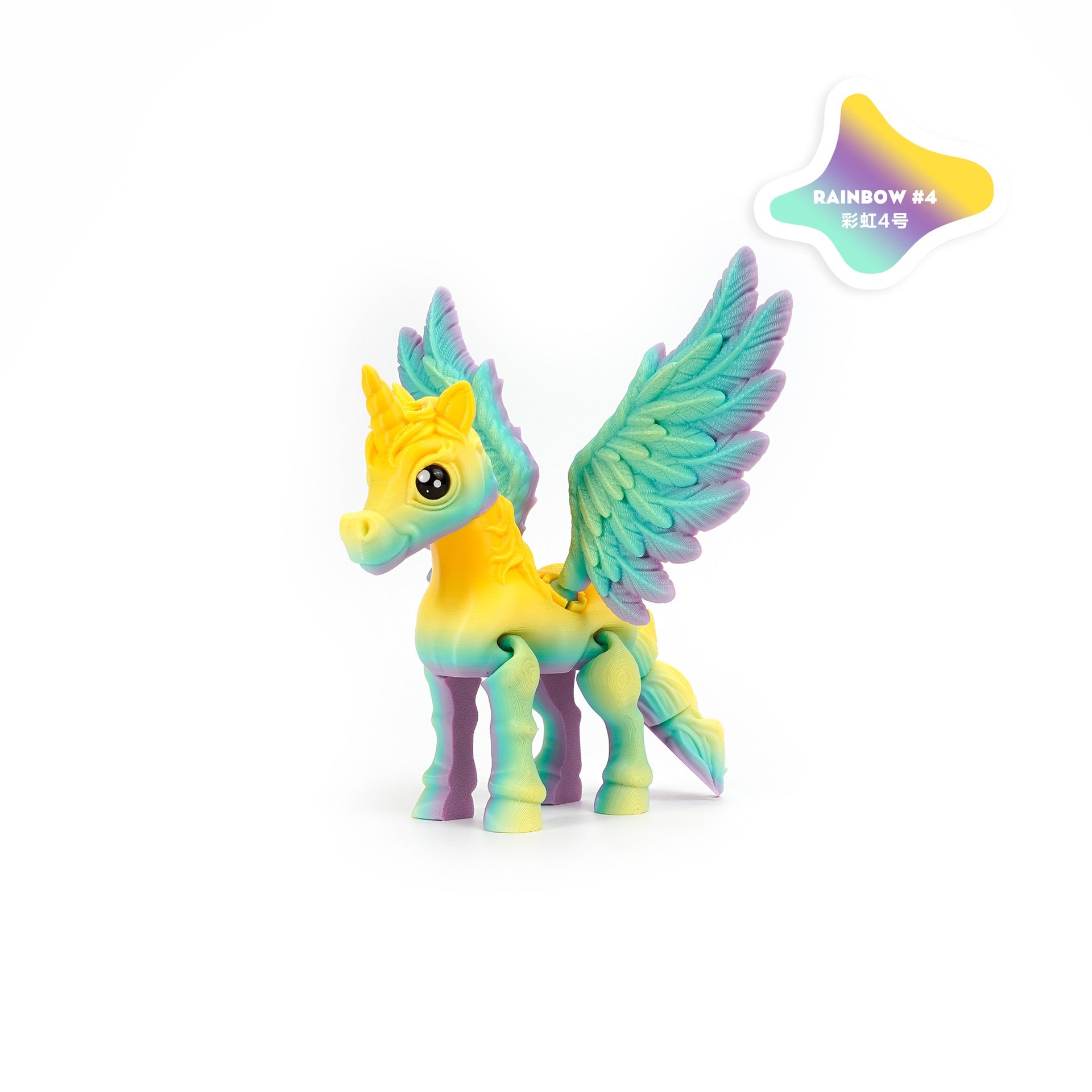 3D printed angel unicorn cross-border best-selling decorative item gift transforming trendy toy cute animal collectible