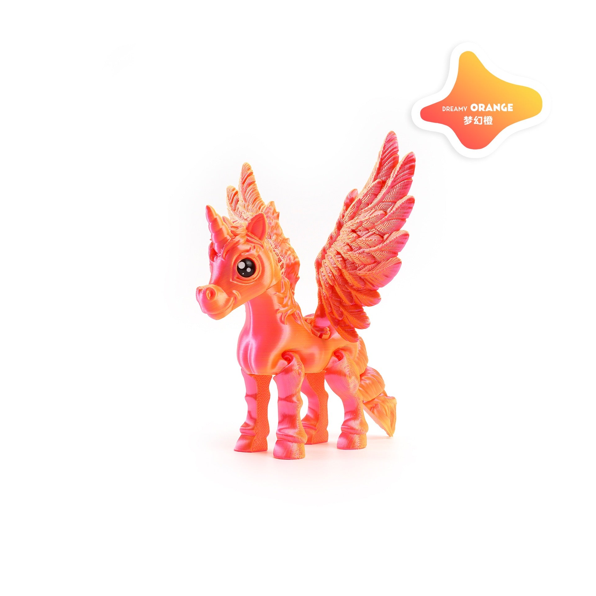 3D printed angel unicorn cross-border best-selling decorative item gift transforming trendy toy cute animal collectible