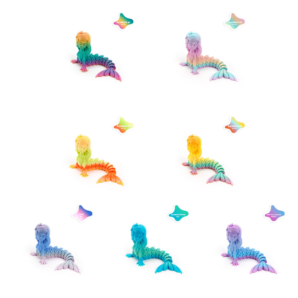 3D-printed cross-border best-selling popular mermaid ocean movable integrated joint tabletop toy figurine for festivals