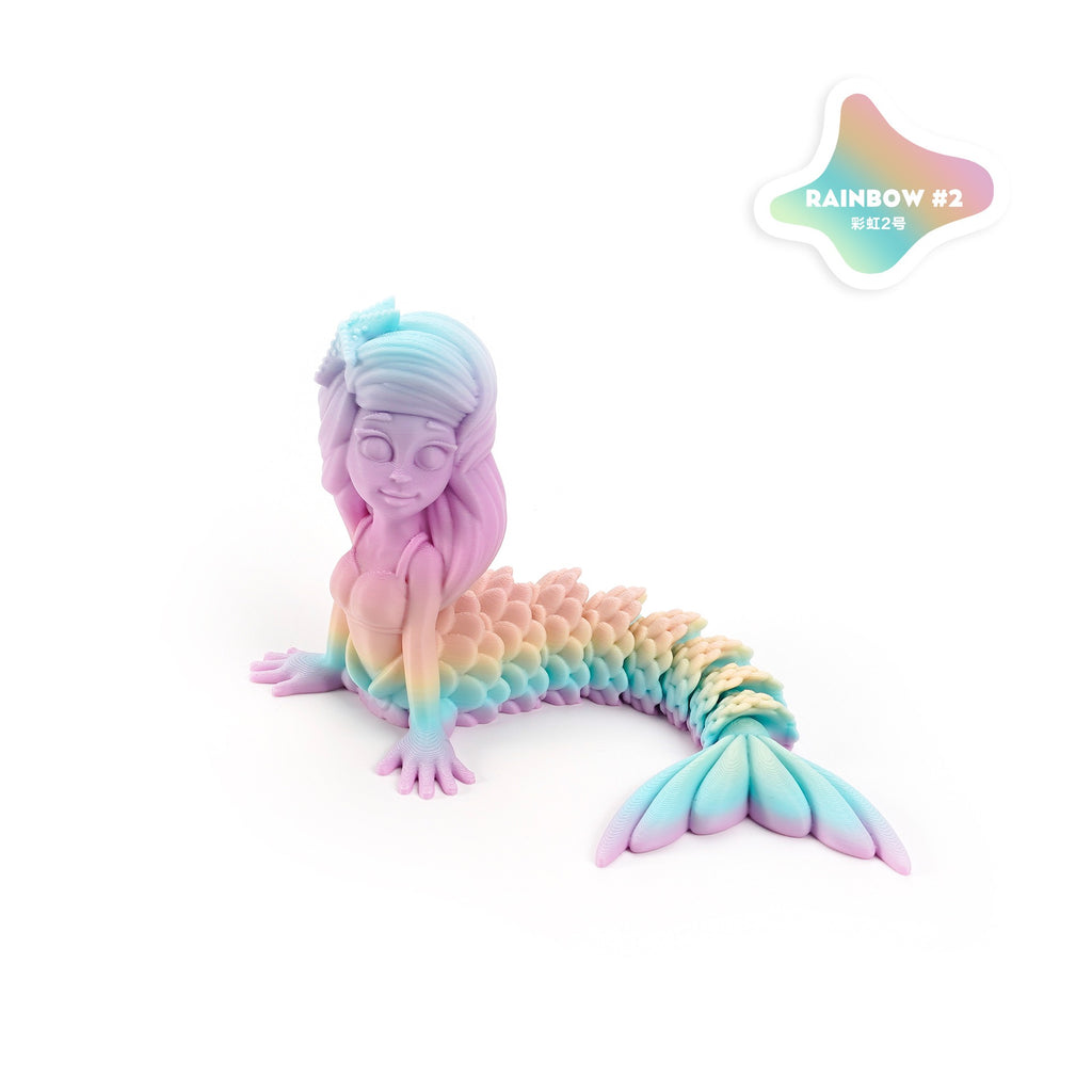 3D-printed cross-border best-selling popular mermaid ocean movable integrated joint tabletop toy figurine for festivals