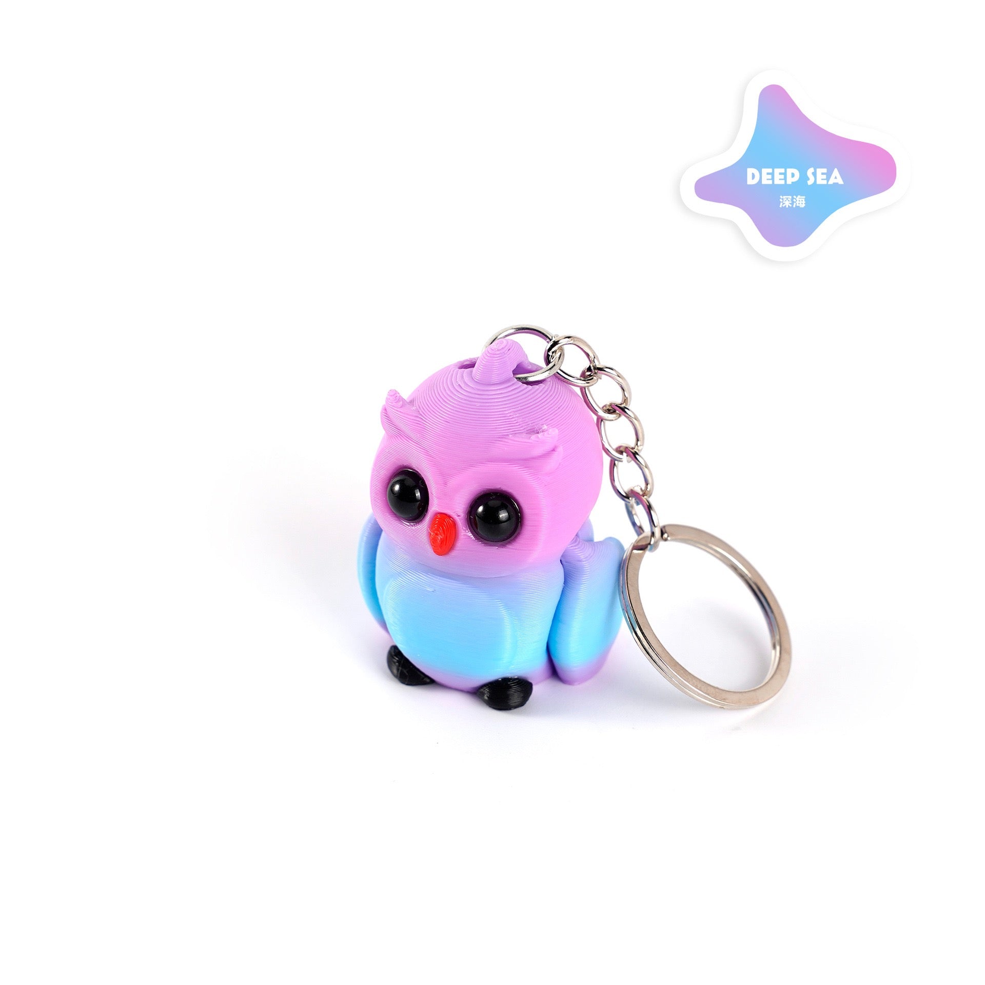 3D printed keychain pendant, cute chameleon, available in multiple colors, with movable joint parts, a cross-border bestseller, and a decorative figurine.