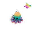3D printed octopus keychain, ocean cartoon series, animal family, movable joints