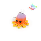 3D printed octopus keychain, ocean cartoon series, animal family, movable joints